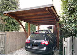 car-port in legno